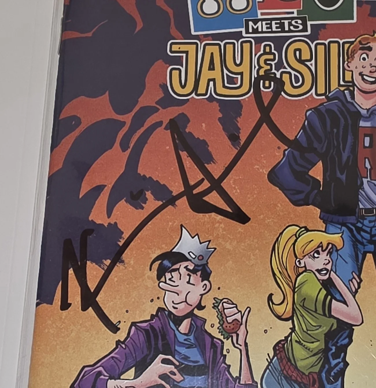 Jason Mewes Kevin Smith — Kevin Smith & Jason Mewes "Nootch" Signed Archie Meets Jay & Silent Bob Jsa COA, изображение 4