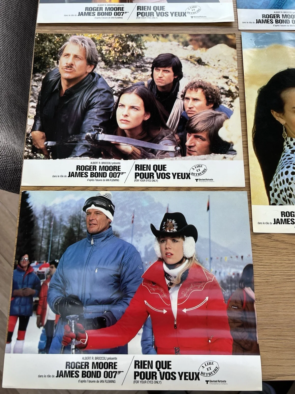 Set Of 7 Original French James Bond For Your Eyes Only Lobby Cards / FOH Stills, изображение 3