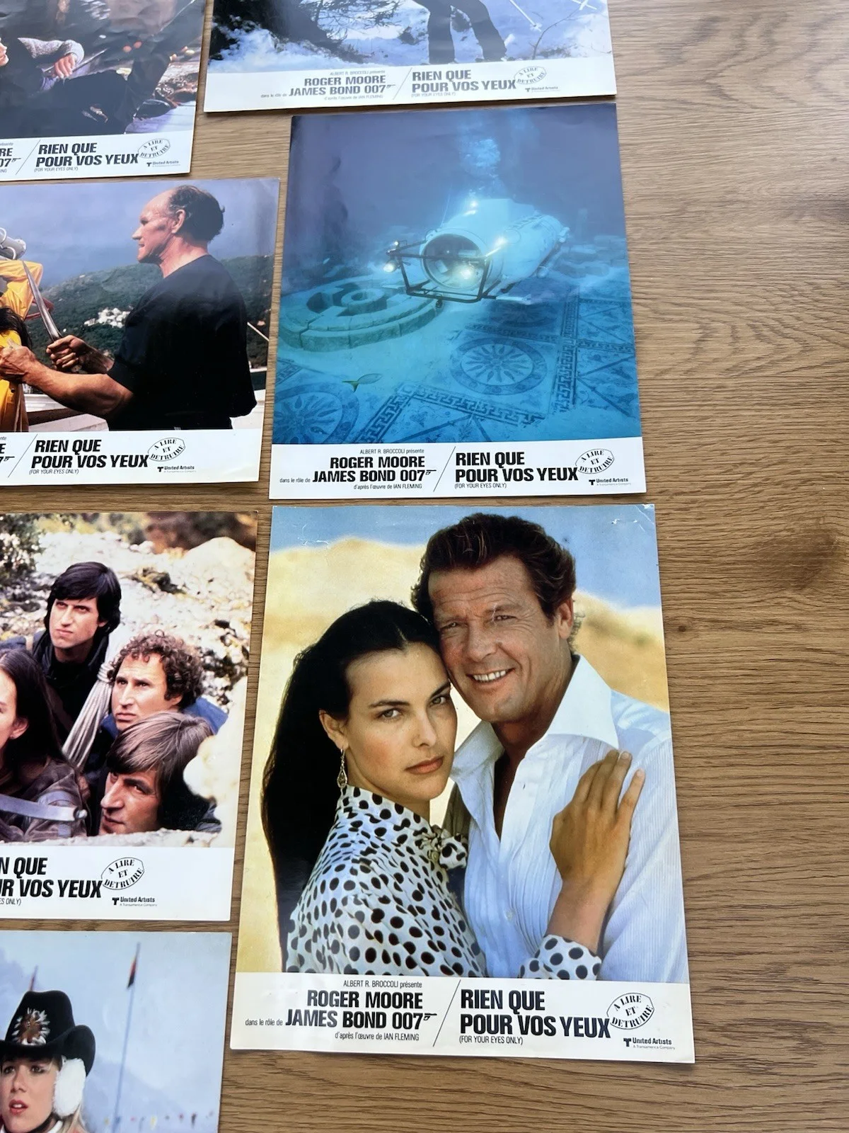 Set Of 7 Original French James Bond For Your Eyes Only Lobby Cards / FOH Stills, изображение 4