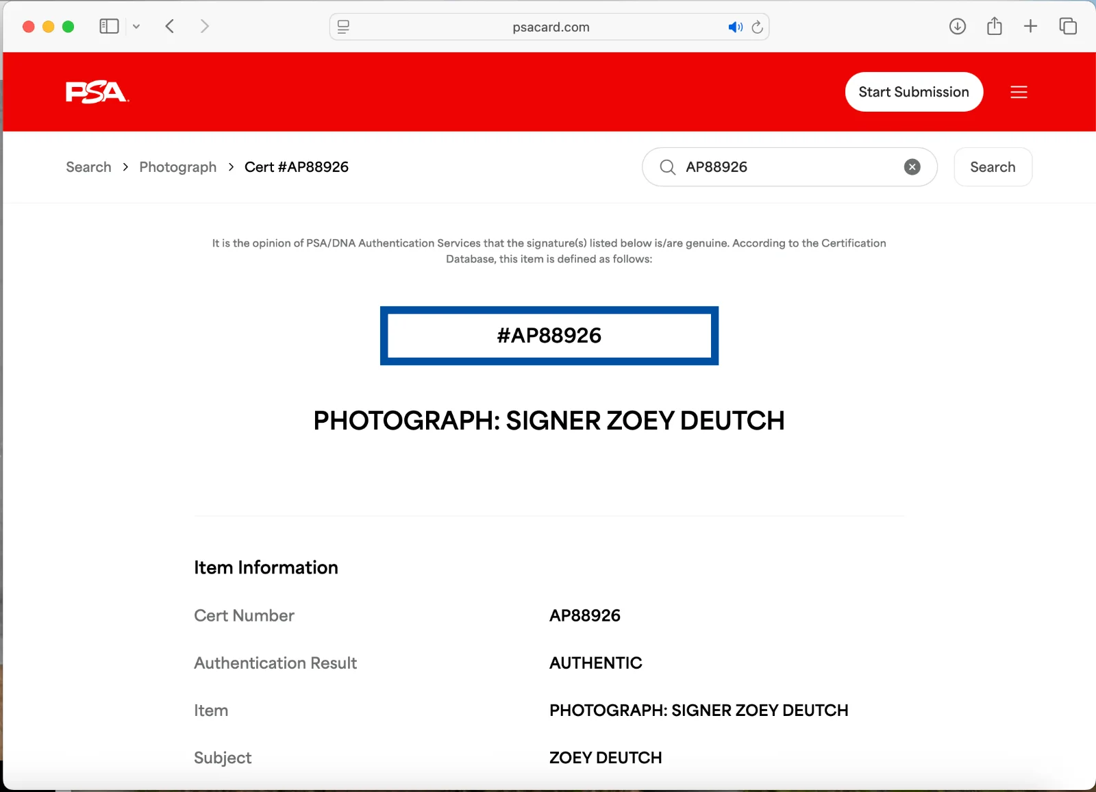 Zoey Deutch — Zoey Deutch signed 11x14 Photo PSA DNA Autograph photoshoot long legs, изображение 3