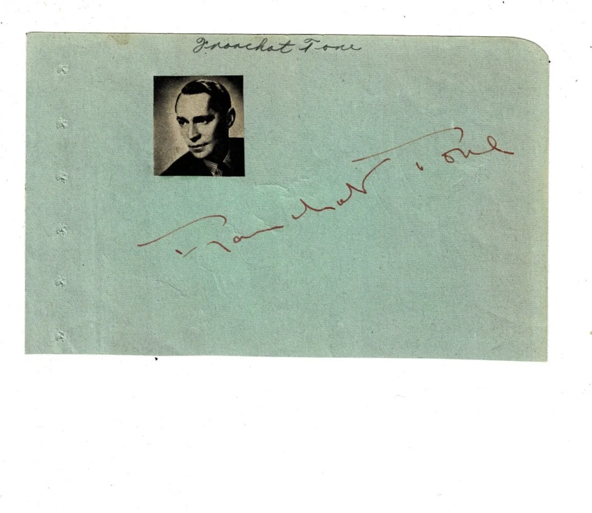 Franchot Tone & Fredric March — AUTOGRAPHS: Hollywood Movie Stars FRANCHOT TONE & FREDRIC MARCH