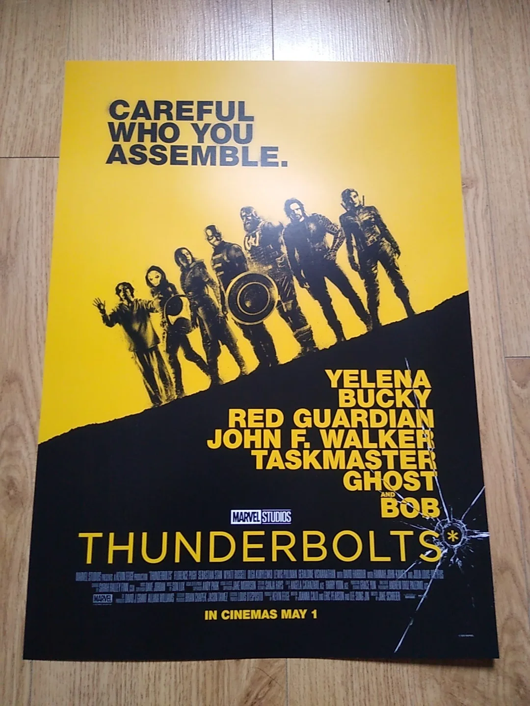 THUNDERBOLTS MARVEL AVENGERS ORIGINAL UK QUAD CINEMA POSTER, изображение 2