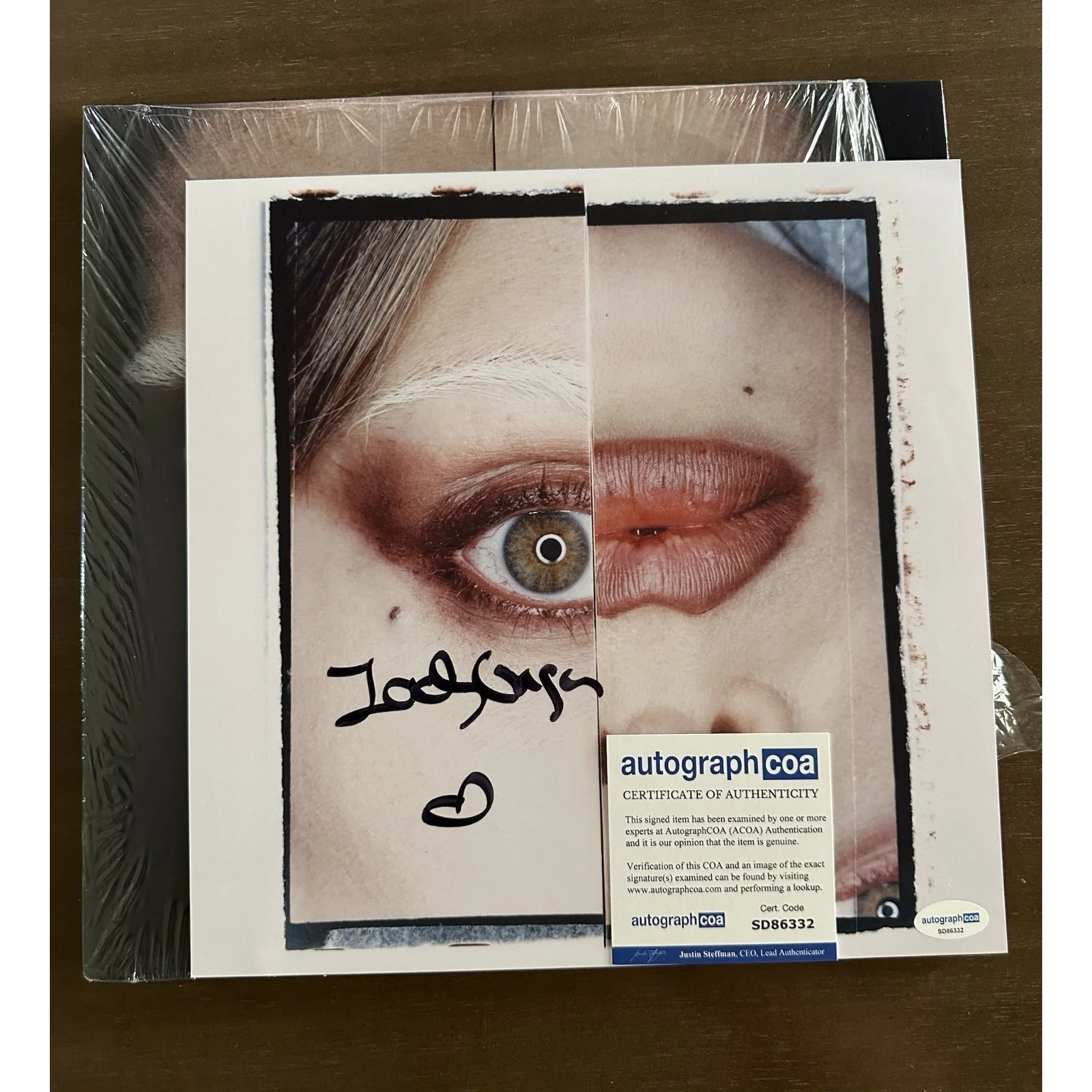 Lady Gaga — Lady Gaga Autographed Mayhem Signed 12x12 Art Card Vinyl COA #SD86332