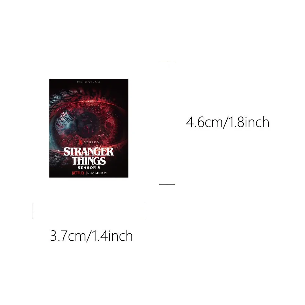 50pcs Stranger Things 5 Poster Style All Characters Grand Finale Stickers Decals, изображение 2