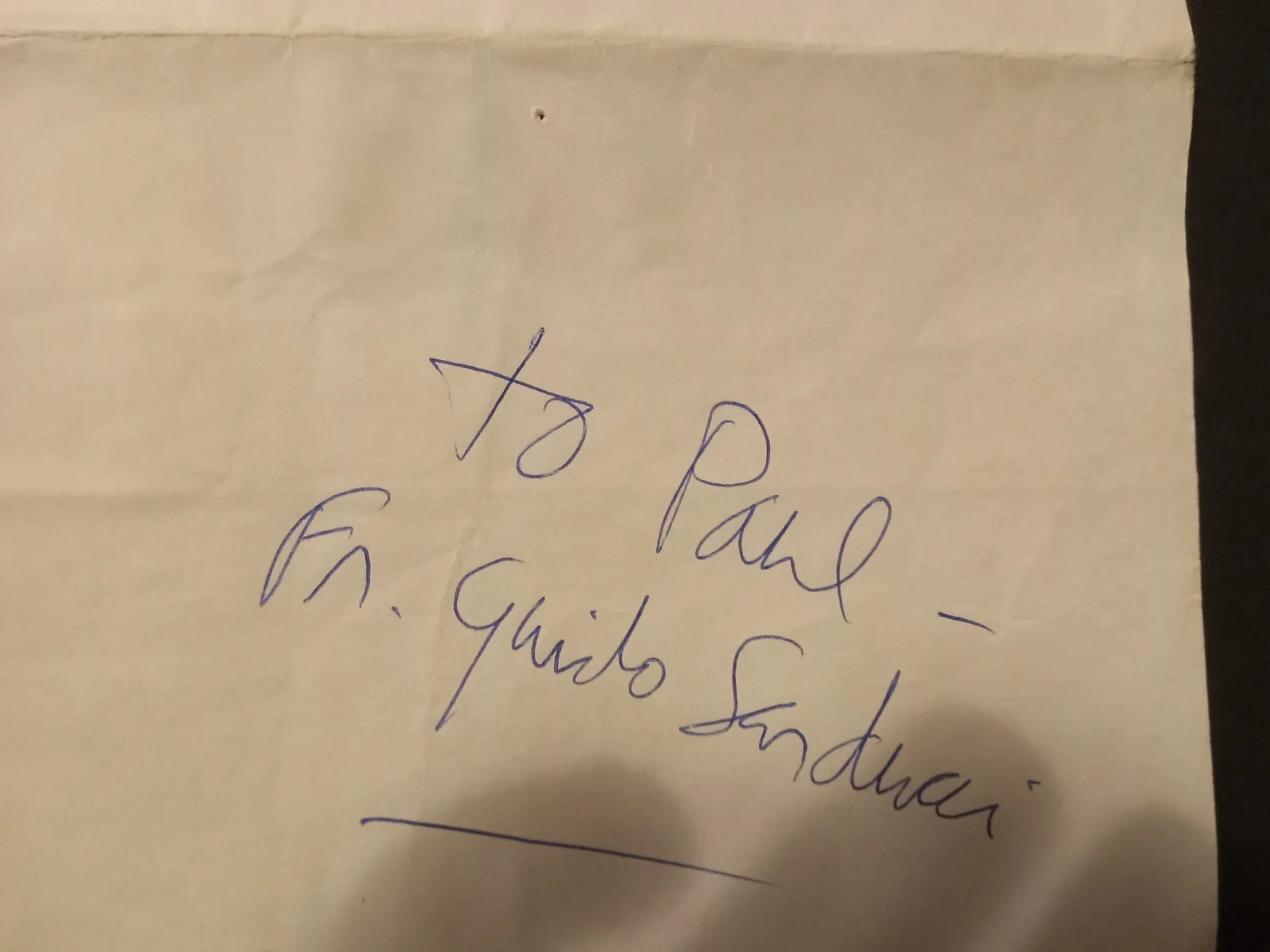 Autographed - Fr. Guido Sarducci From SNL on The Tonight Show-NBC, изображение 2