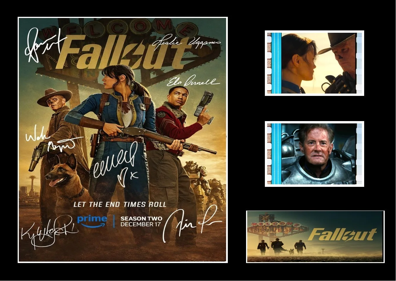 Fallout Season 2 Cast Signed Film Cell Display Amazing COA, image 3