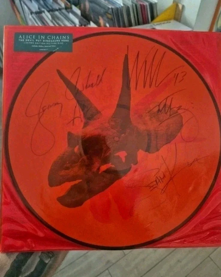 Alice In Chains Signed All 4 The Devil Put Dinosaurs Here Pic Vinyl Disc, image 2