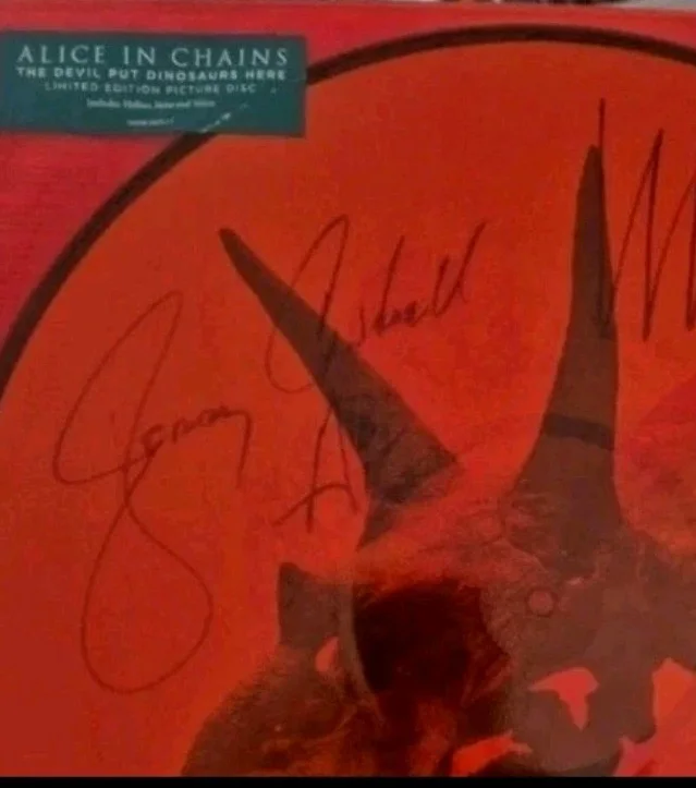 Alice In Chains Signed All 4 The Devil Put Dinosaurs Here Pic Vinyl Disc, image 3