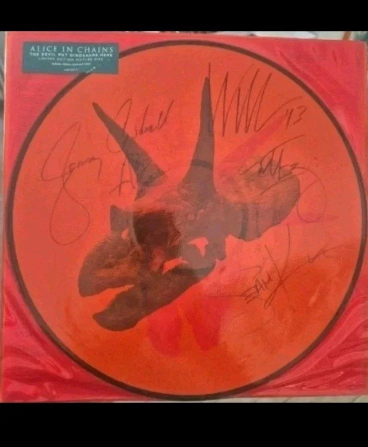 Alice In Chains Signed All 4 The Devil Put Dinosaurs Here Pic Vinyl Disc, image 5