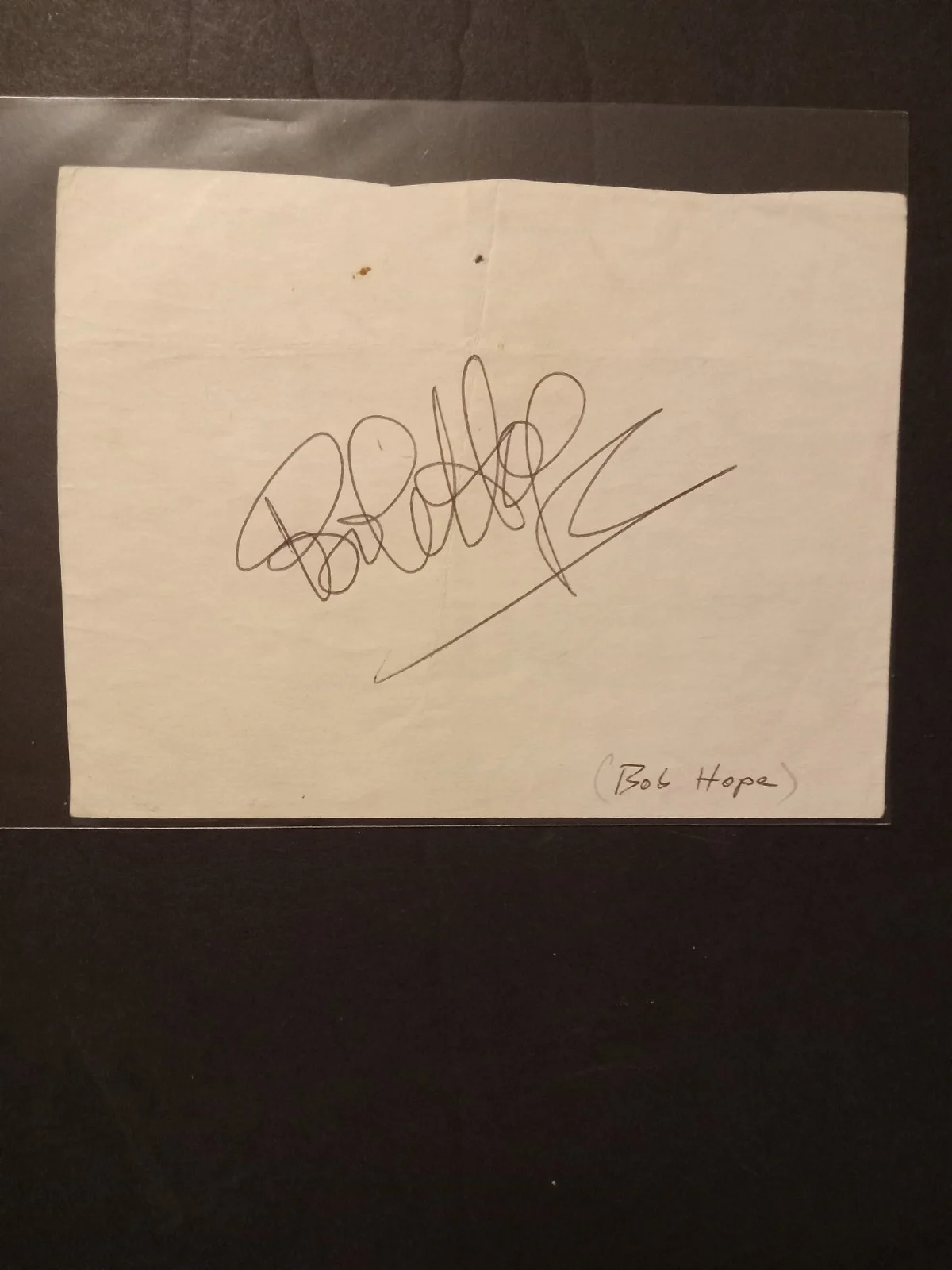 Autographed BOB HOPE. Vintage 5/22/89, image 4