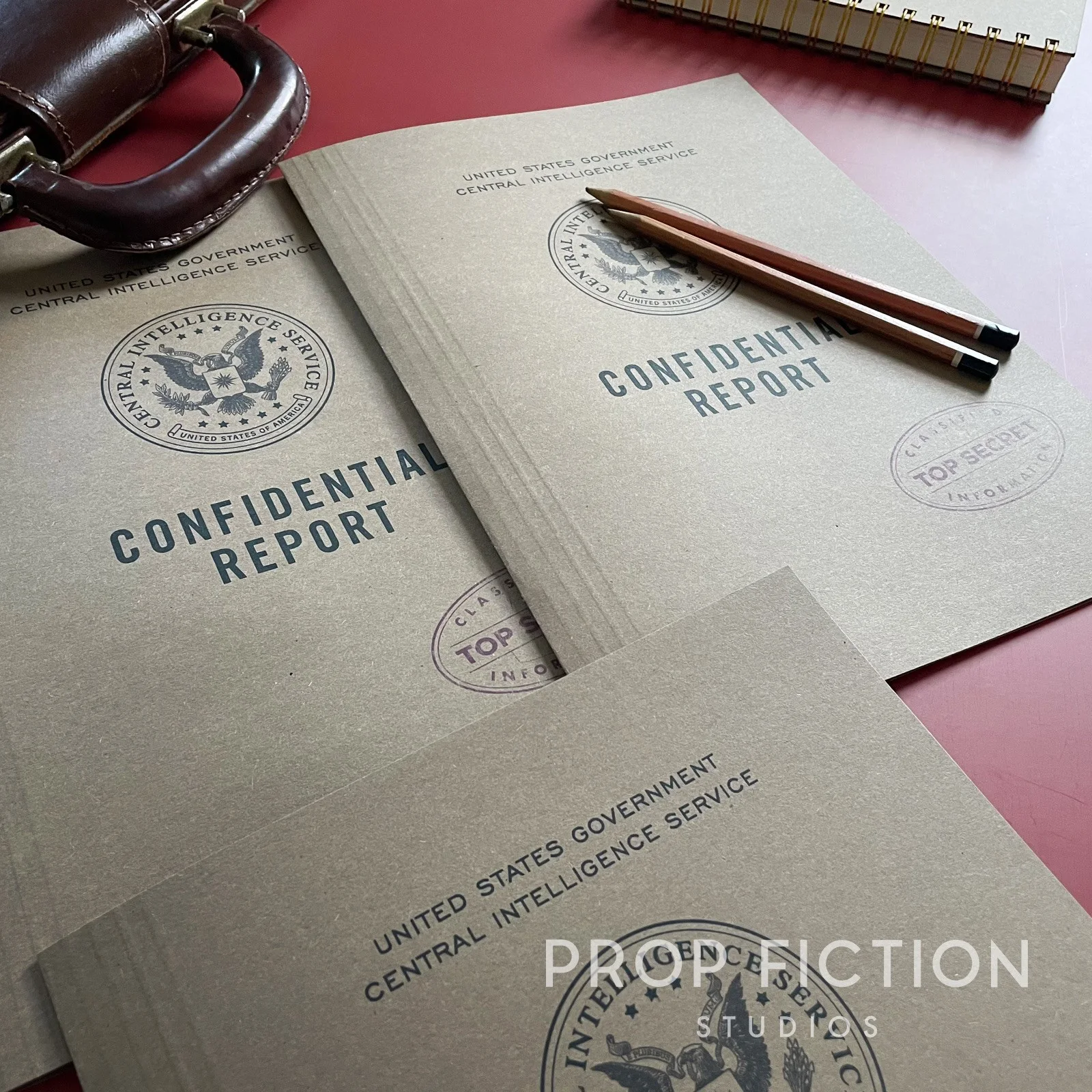 Movie Prop Secret Agent Intelligence Report Files / 3 x Cosplay Spy Folder Set, изображение 2