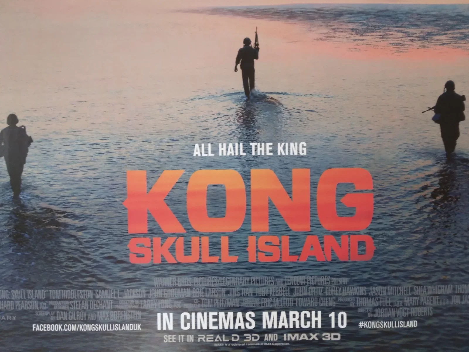 Kong Skull Island original movie 2017 poster UK quad, image 2