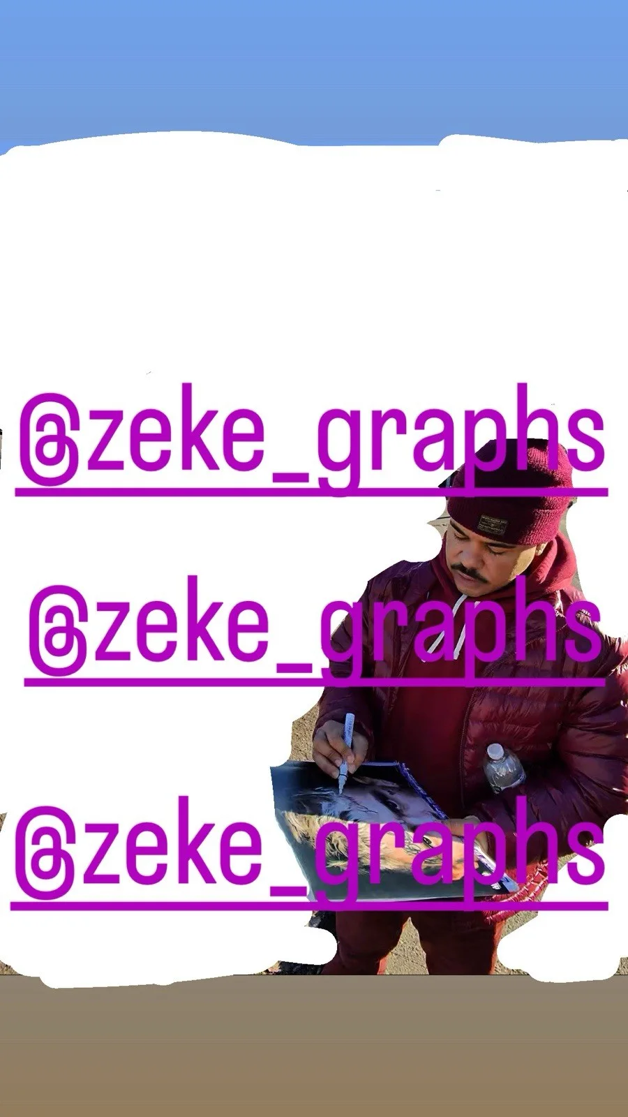 ILOVEMAKONNEN SIGNED EVERYBODYS EVERYTHING ALBUM COVER 12x12 PHOTO LIL PEEP, изображение 2