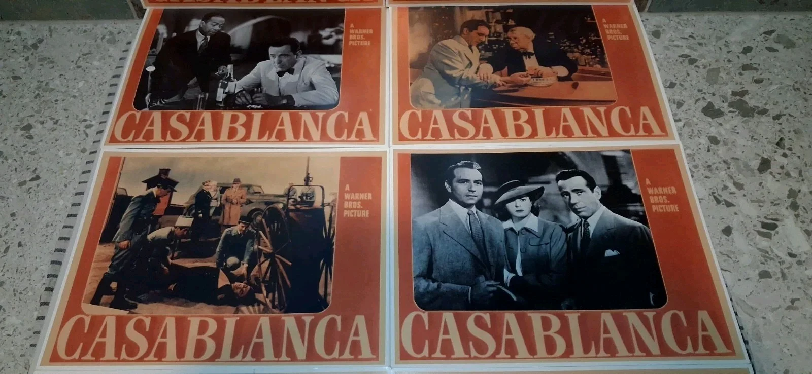Casablanca (1942) Complete Set of 8 Film Display Cards Warner Bros Matte 28×22cm, изображение 5