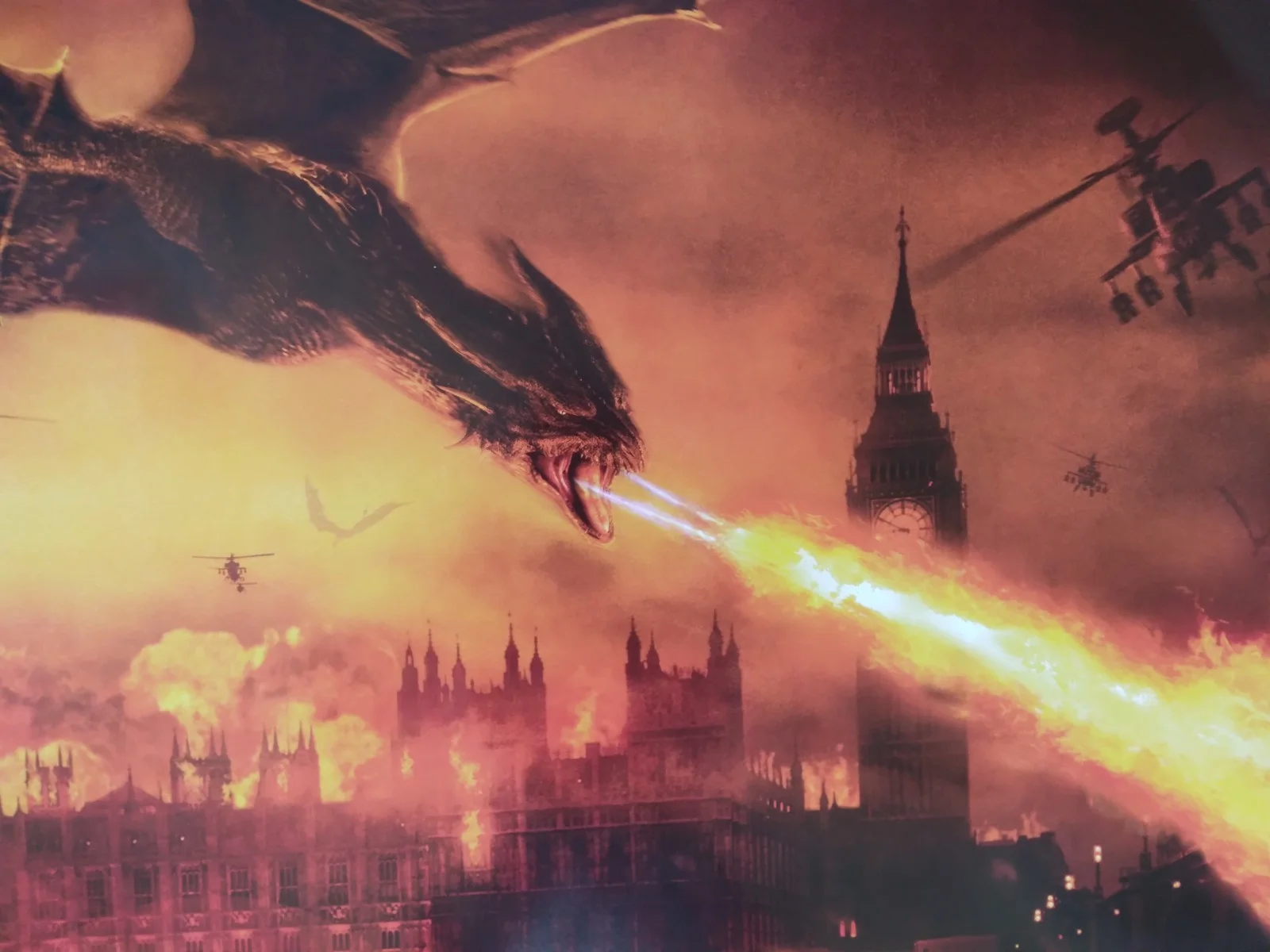 Reign of Fire original movie 2002 poster UK quad, изображение 4