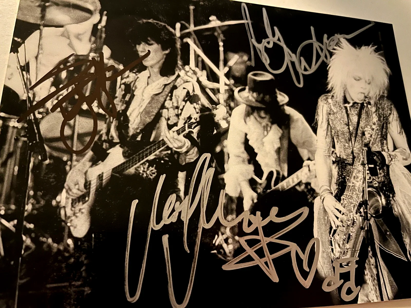 Hanoi Rocks autographed signed photo Michael Monroe Andy McCoy Guns n Roses, image 2