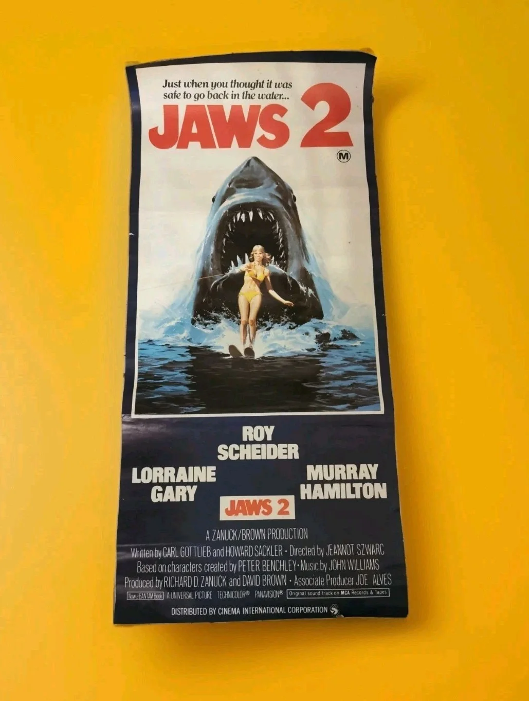 Jaws 2 Original Australian 2 Day Bill Poster 1978~100% Authentic ~ 32x79cm Rare, изображение 2