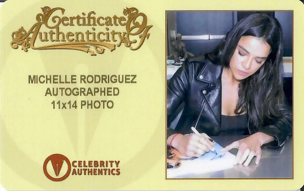Michelle Rodriguez — Michelle Rodriguez ‘Fast & Furious’ Original Autographed 11x14 Photo w CoA & FSD, изображение 3