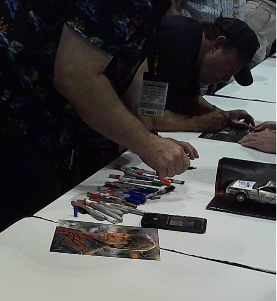 Michael J Fox, Christopher Lloyd — Michael J Fox + Christopher Lloyd Signed 1:32 DeLorean BTTF WWOC COA!, image 4