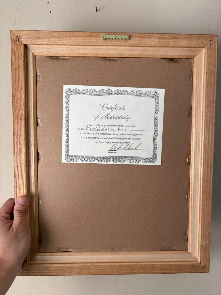 Larry David — LARRY DAVID Signed 8x10 Photo w/ CAA Certification Framed, image 3
