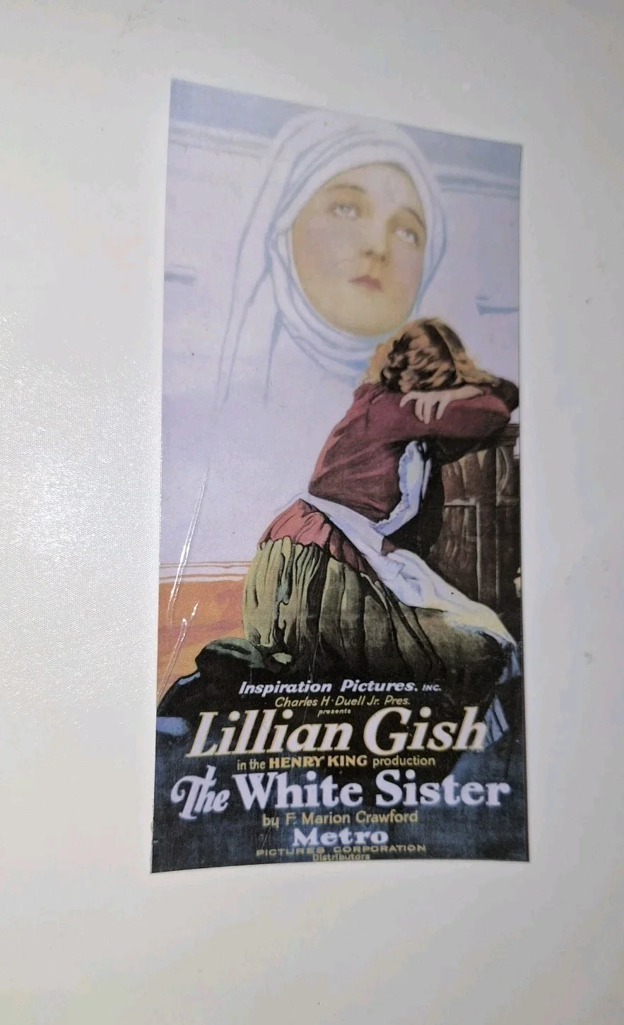 Vintage Style "The White Sister" 1923 Premium illustration Reproduction Postcard, изображение 2