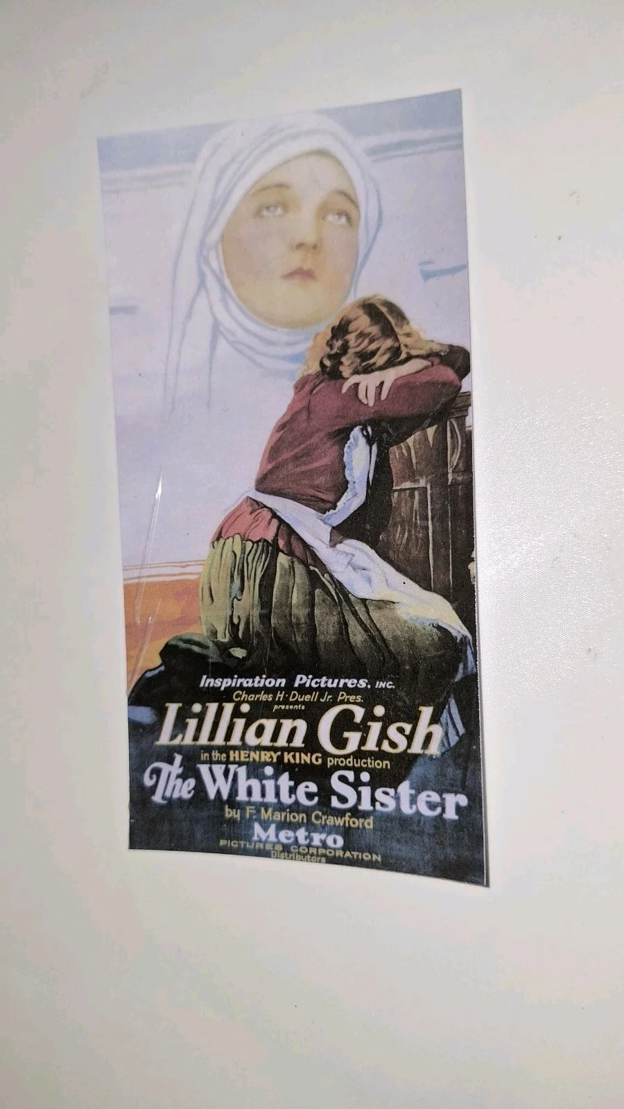 Vintage Style "The White Sister" 1923 Premium illustration Reproduction Postcard, изображение 3