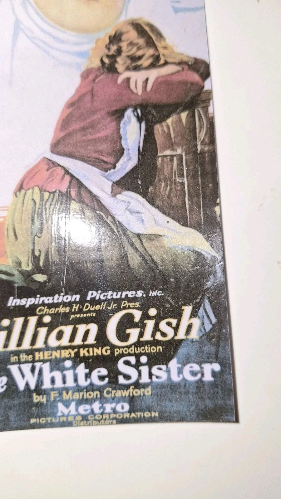 Vintage Style "The White Sister" 1923 Premium illustration Reproduction Postcard, изображение 5