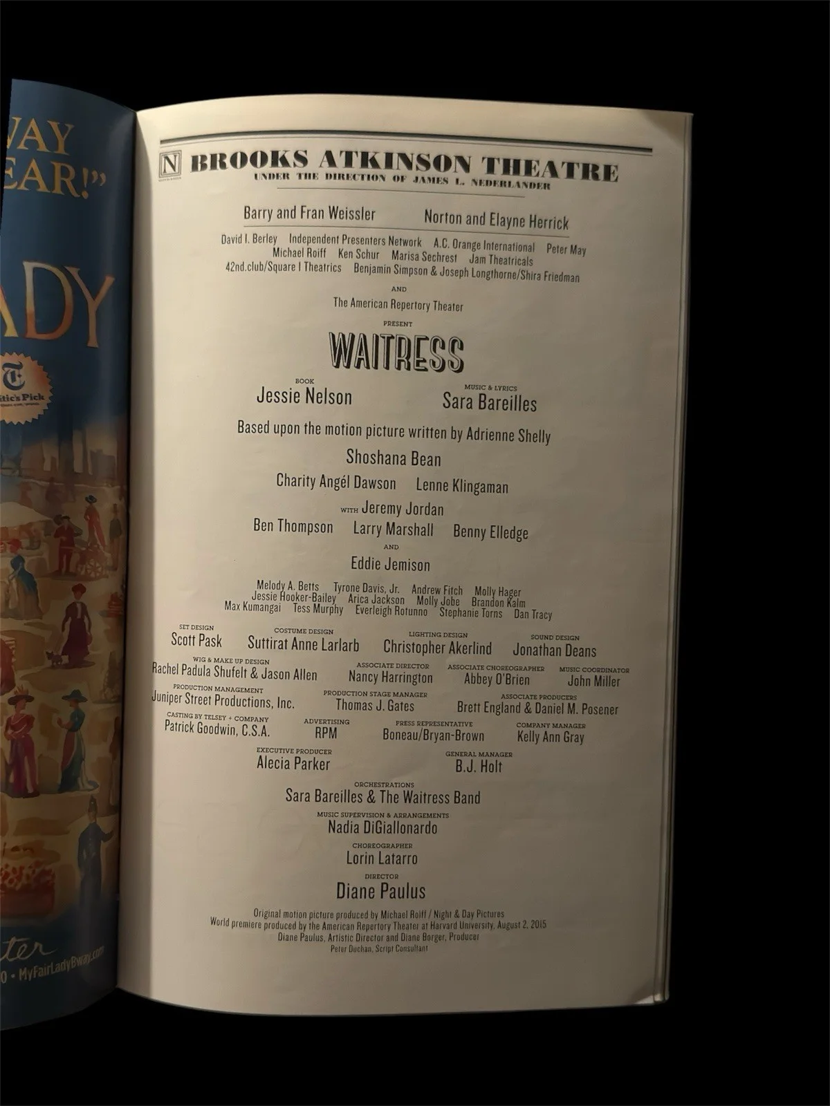 Jeremy Jordan — JEREMY JORDAN SIGNED BROADWAY PLAYBILL WAITRESS NYC THEATRE MUSICAL NEWSIES 2019, изображение 3