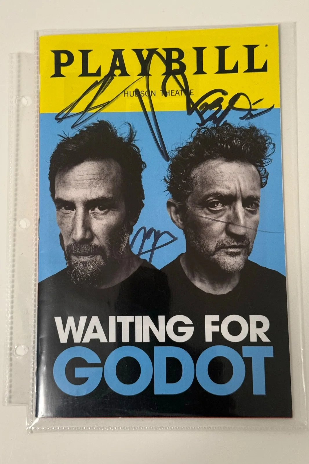 Keanu Reeves, Alex Winter, Brandon Dirden, Michael P Thornton — Waiting For Godot signed x4 Broadway Keanu Reeves Alex Winter playbill RARE, изображение 2