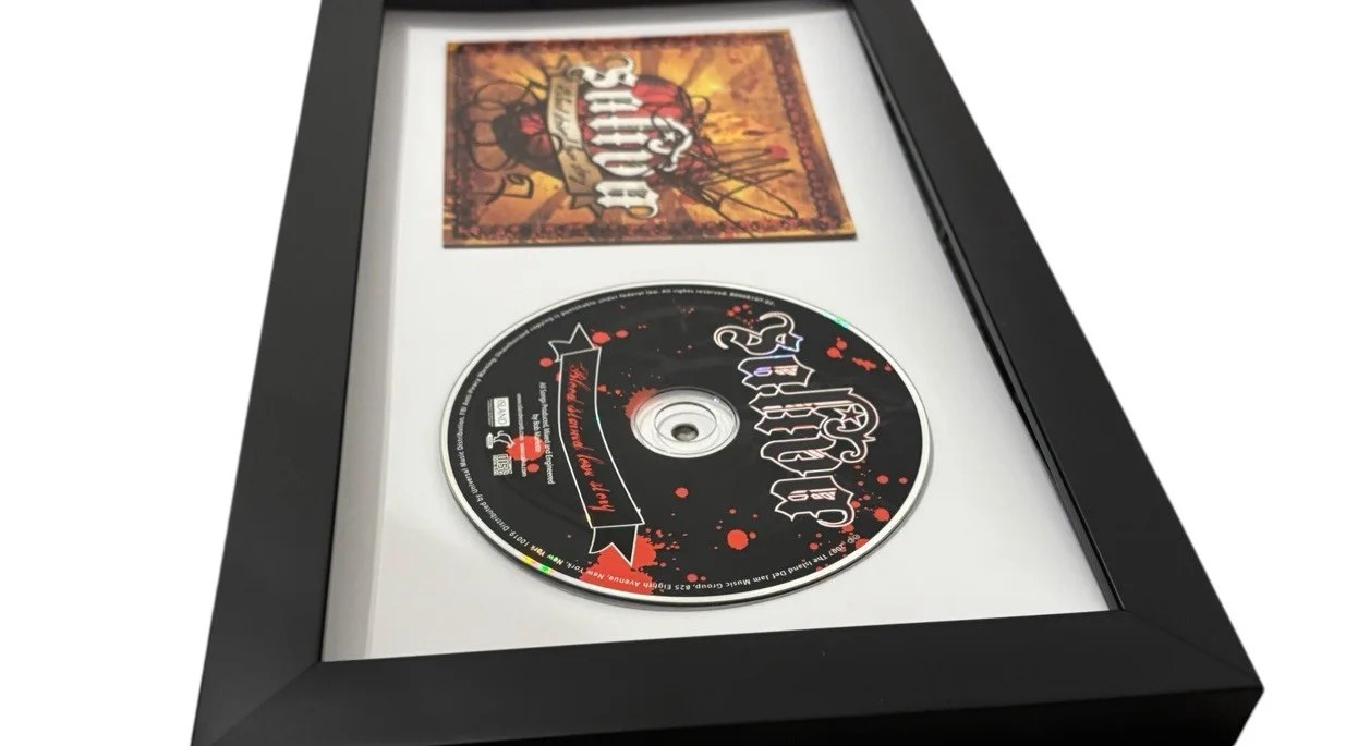 SALIVA SIGNED AUTOGRAPH x2 BLOOD STAINED LOVE STORY FRAMED CD JOSEY SCOTT +1, изображение 3