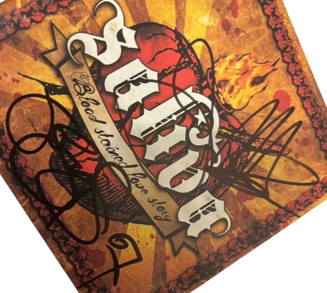 SALIVA SIGNED AUTOGRAPH x2 BLOOD STAINED LOVE STORY FRAMED CD JOSEY SCOTT +1, изображение 4