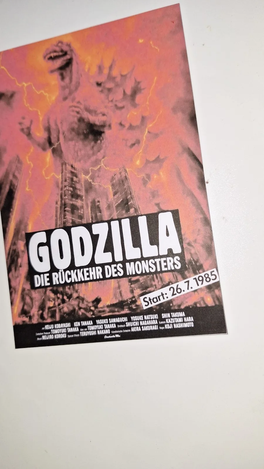 Kaiju The Return of Godzilla" 1984 Premium illustration Reproduction Postcard, image 4