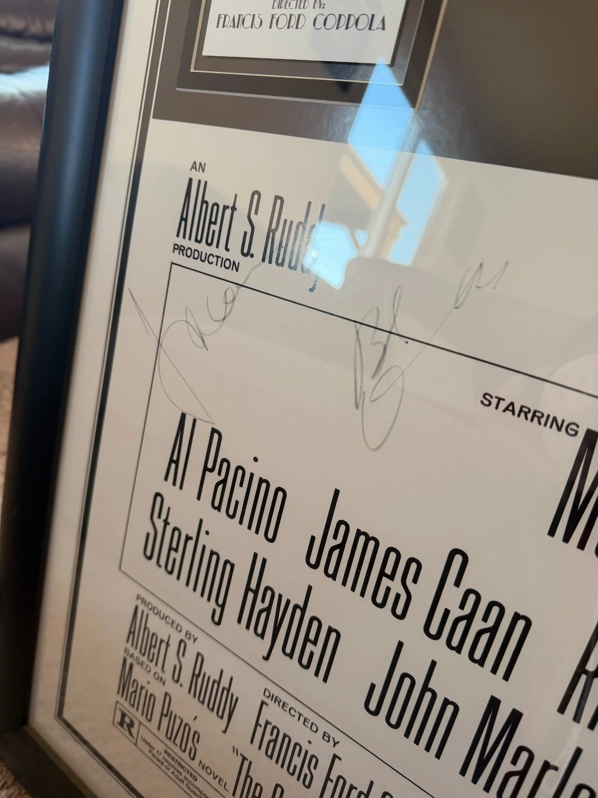 Al Pacino, Diane Keaton, Francis Ford Coppola, James Caan — The Godfather FF Coppola Al Pacino Multi-Signed Display Caan Duvall Keaton Shire, image 2