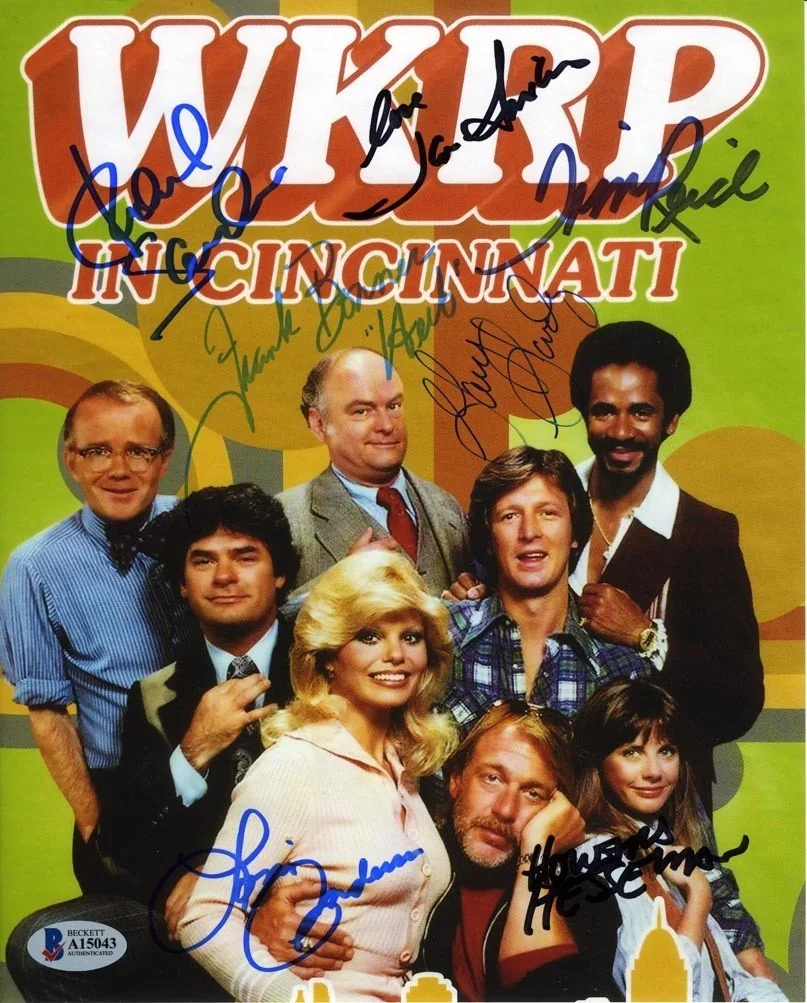 Show Cast — WKRP in Cincinnati Cast by 7 Autographed Signed 8x10 Photo Beckett BAS COA