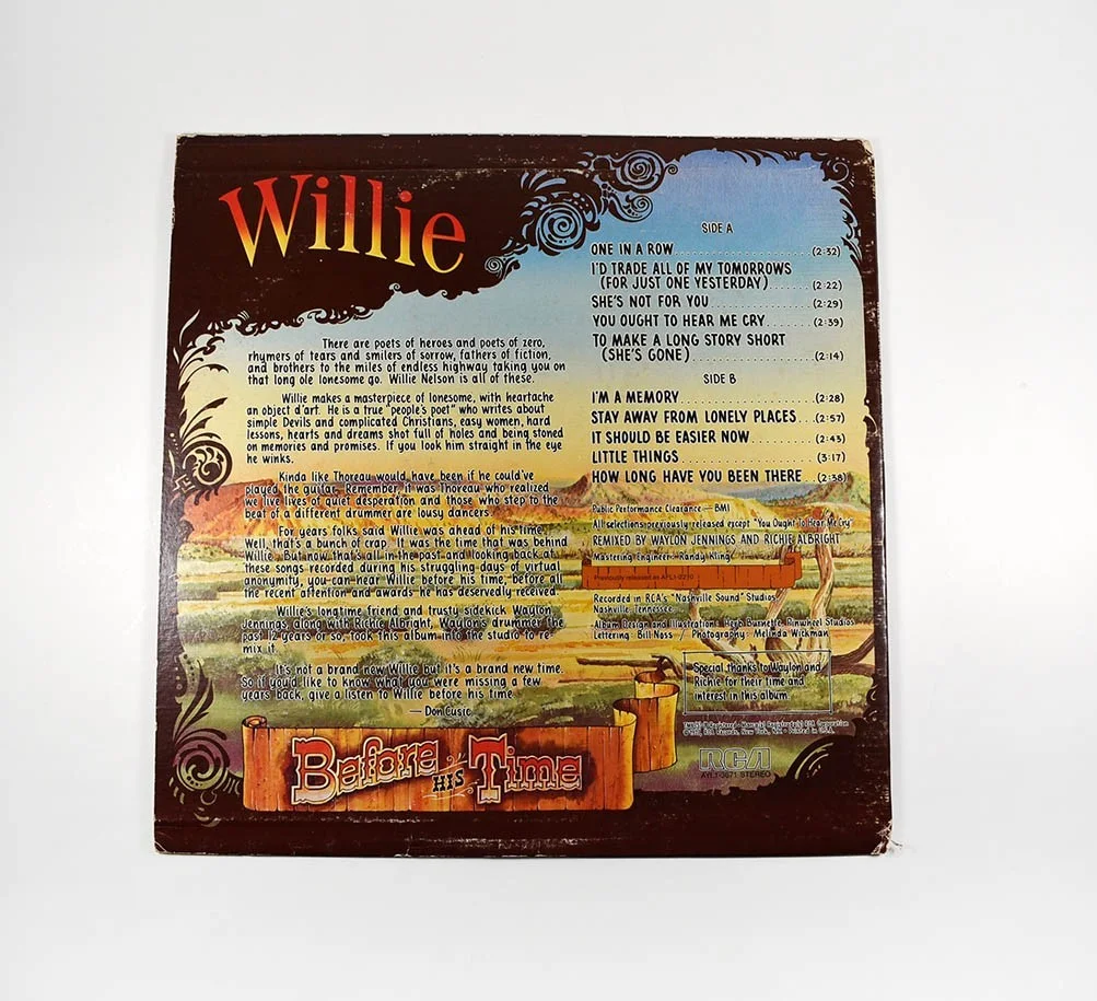Willie Nelson Autographed Signed Album LP Record Certified Authentic PSA/DNA COA, image 2