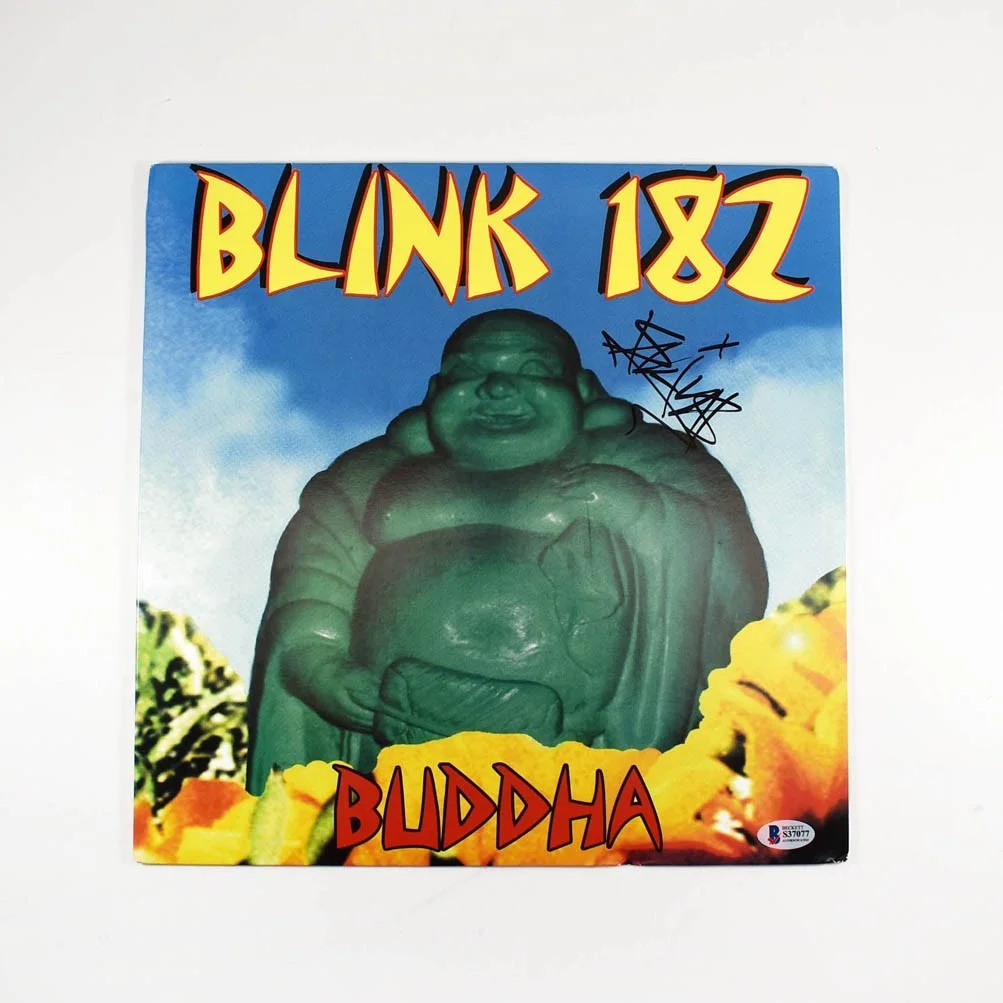 Travis Barker Blink 182 Buddha Autographed Signed Album LP Record BAS COA, image 3