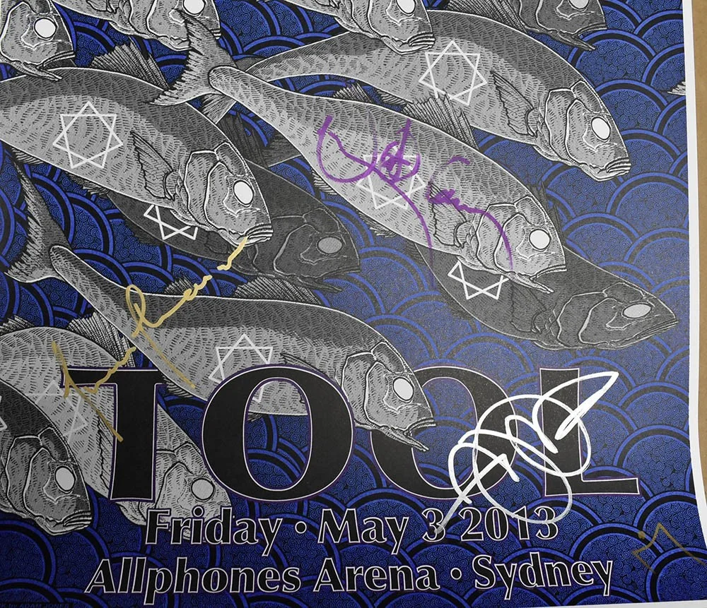 Tool Sydney Allphones Arena Autographed Signed Poster Authentic, image 2