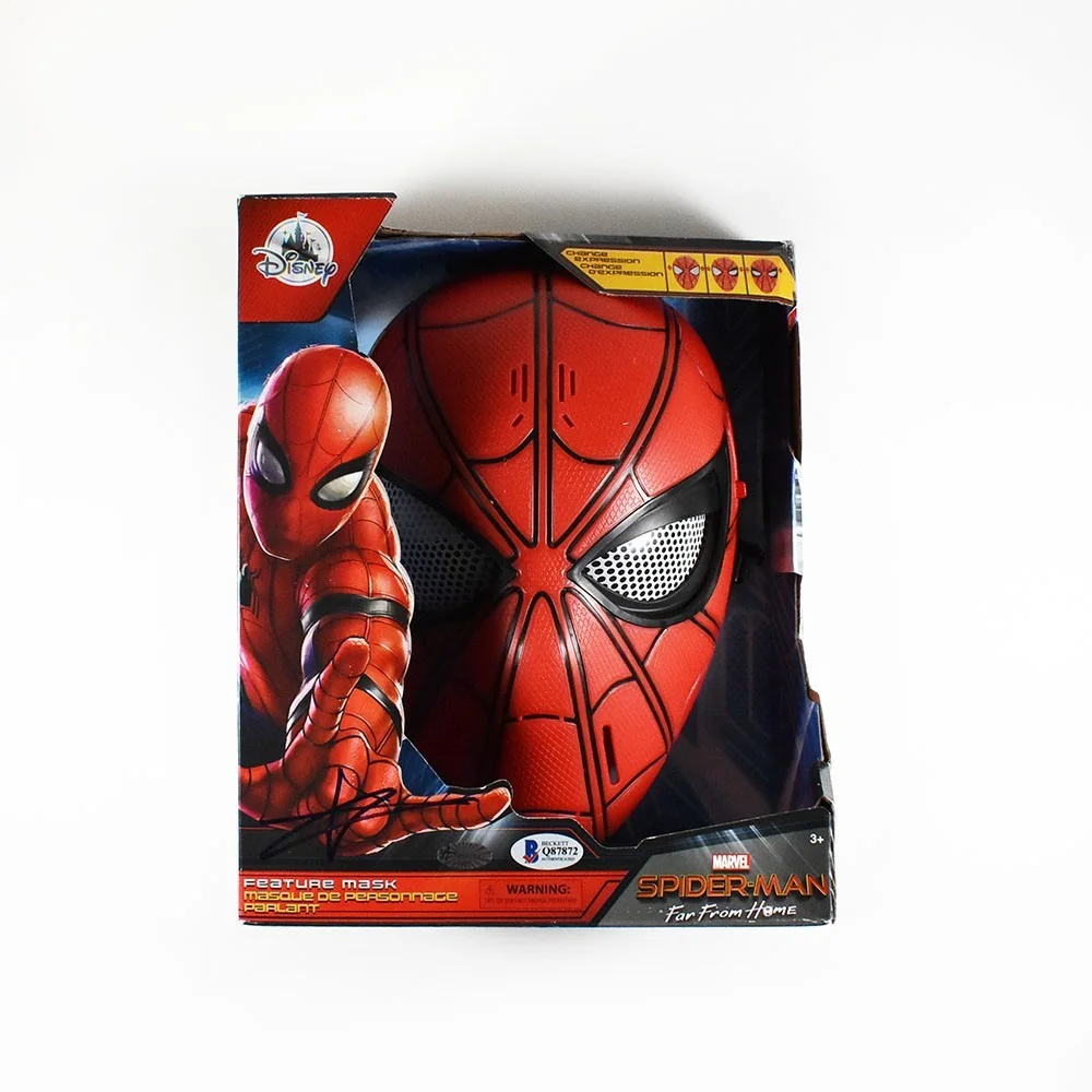 tom holland — Tom Holland Spider-Man Avengers Autographed Signed Mask Beckett BAS COA
