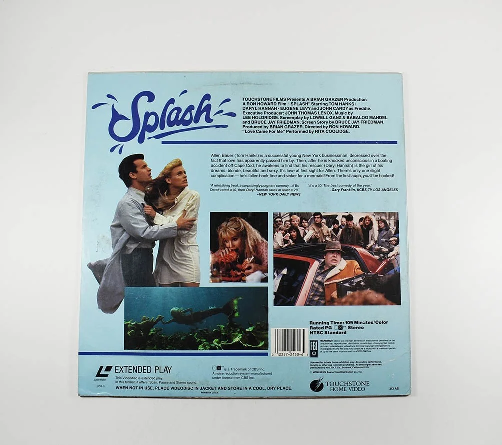 tom hanks — Tom Hanks Splash Autographed Signed Laserdisc Beckett Authentic BAS COA, image 2