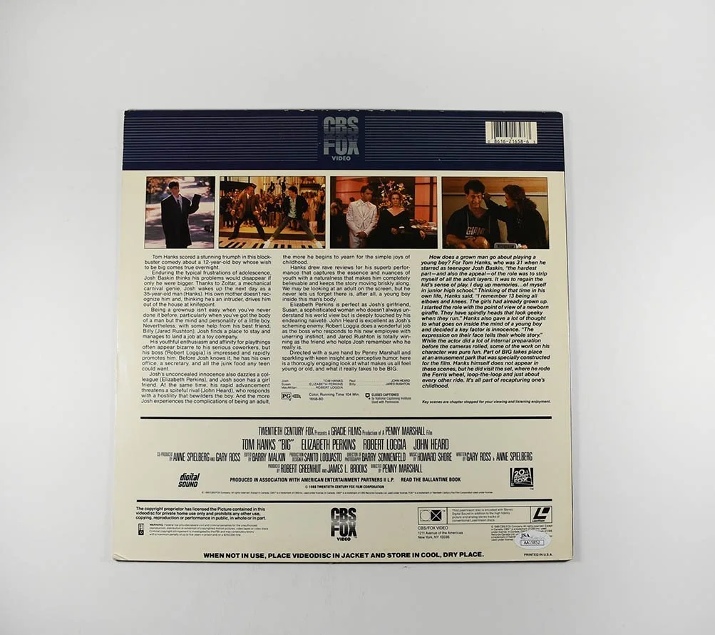 tom hanks — Tom Hanks Big Autographed Signed Laserdisc Certified Authentic JSA COA, image 2