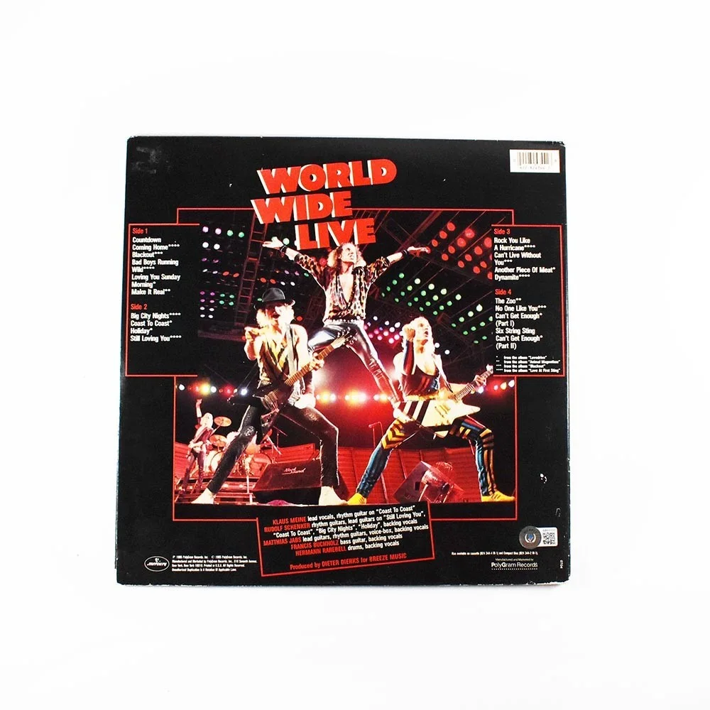 The Scorpions Autographed Signed Album LP Record Authentic Beckett BAS COA, image 2