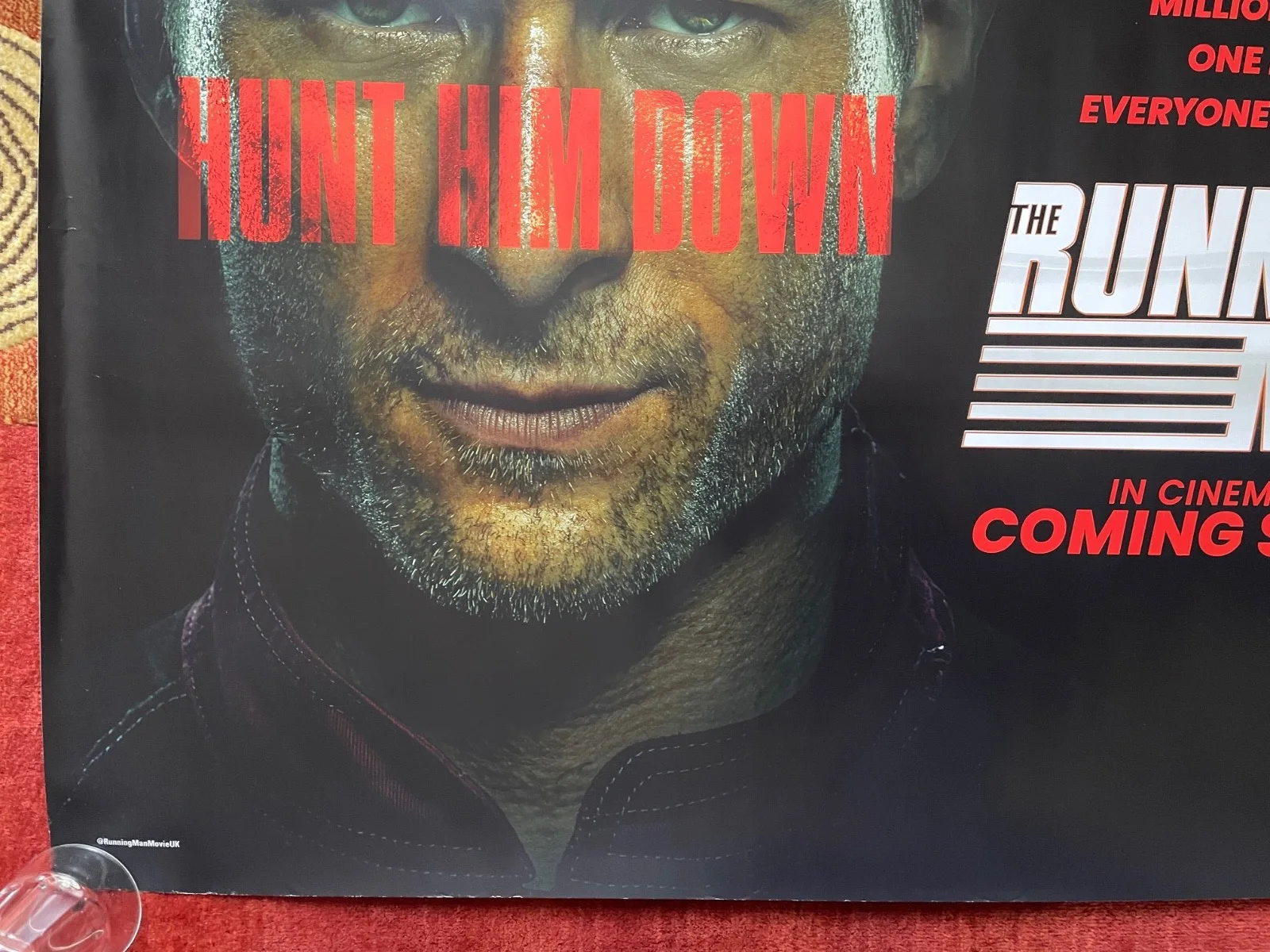 THE RUNNING MAN (2025) Original Advance UK Quad Movie Poster Edgar Wright, изображение 4