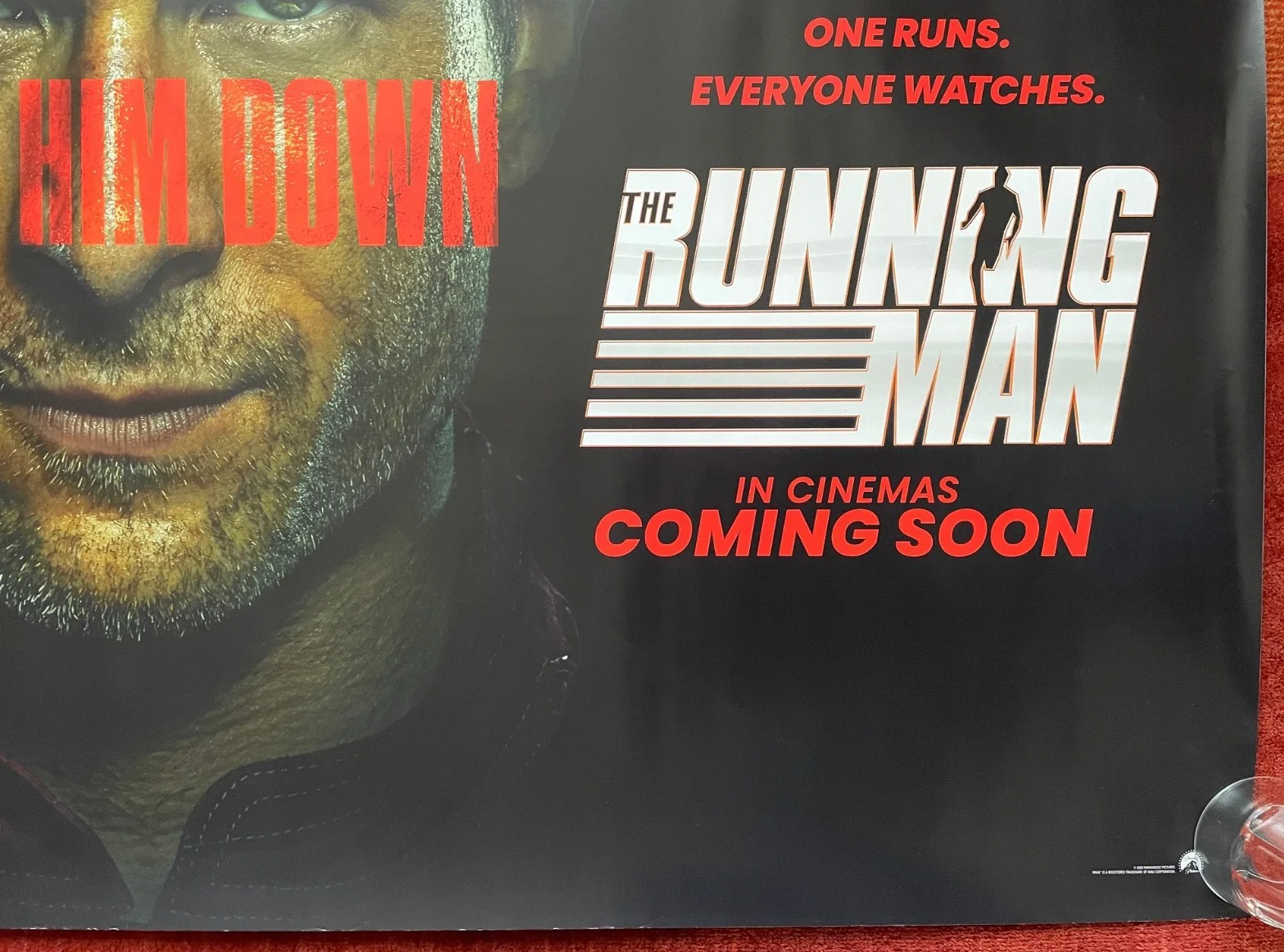 THE RUNNING MAN (2025) Original Advance UK Quad Movie Poster Edgar Wright, изображение 5