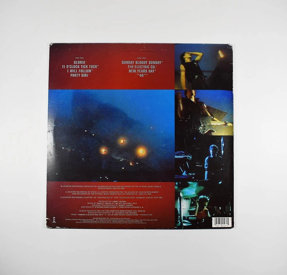 The Edge U2 Under A Blood Red Sky Autographed Signed Album Certified PSA/DNA COA, image 2
