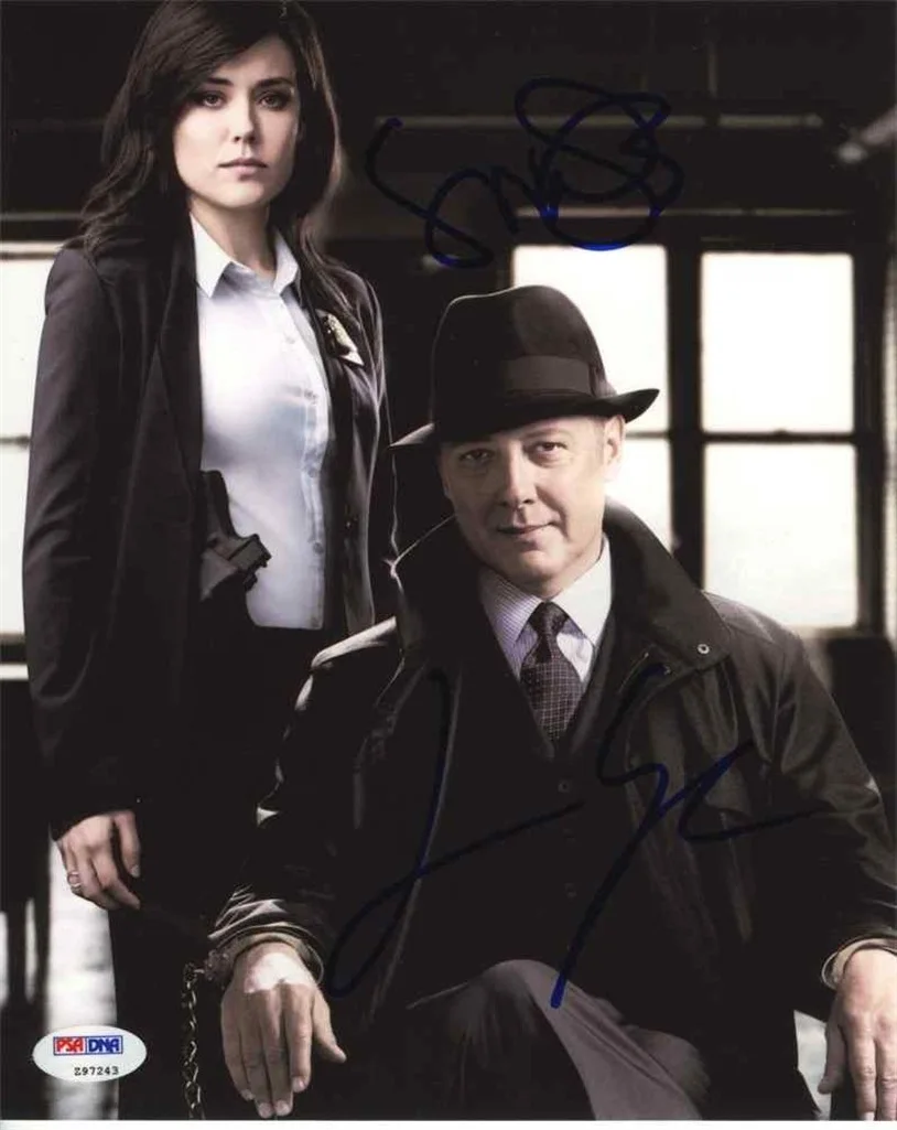 James Spader and Megan Boone — The Blacklist Spader and Boone Autographed Signed 8x10 Photo PSA/DNA COA