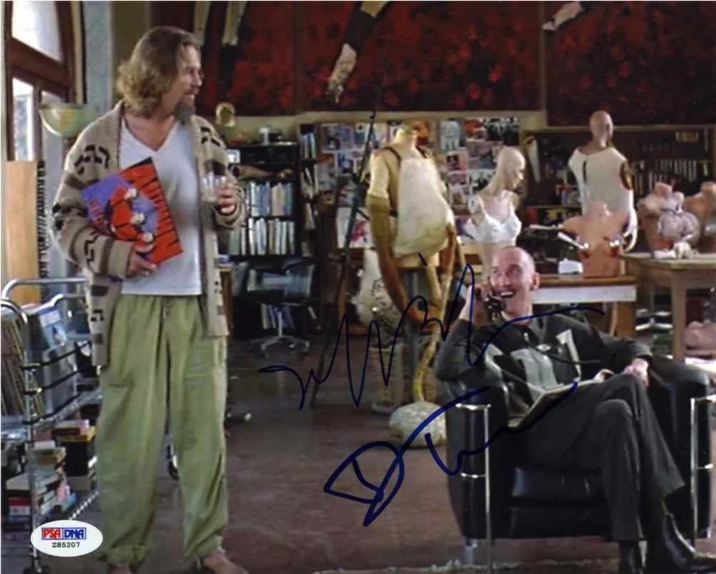 David Thewlis and Jeff Bridges — The Big Lebowski Bridges Thewlis Autographed Signed 8x10 Photo Authentic PSA/DNA