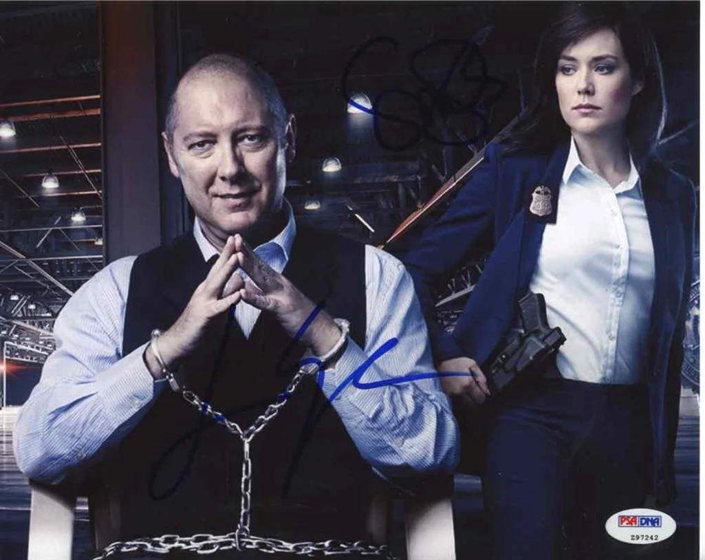 James Spader and Megan Boone — The Blacklist Spader & Boone Autographed Signed 8x10 Photo PSA/DNA COA
