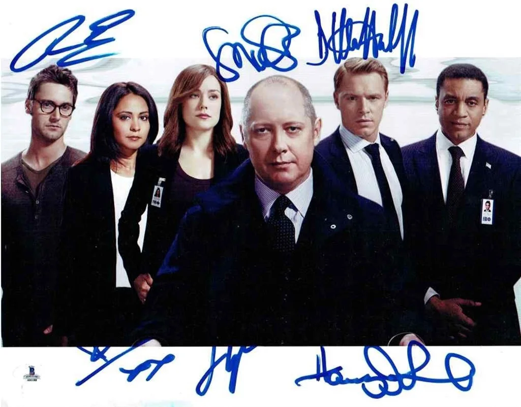 Show Cast Members — The Blacklist Boone Spader Lennix +3 Autographed Signed 11x14 Photo BAS COA