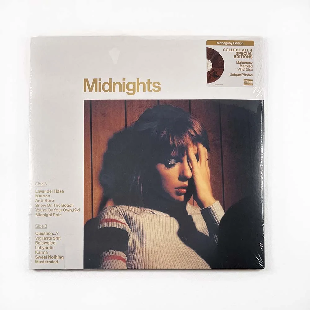 Taylor Swift Midnights Mahogany Autographed Signed Album LP Record PSA/DNA COA, изображение 2