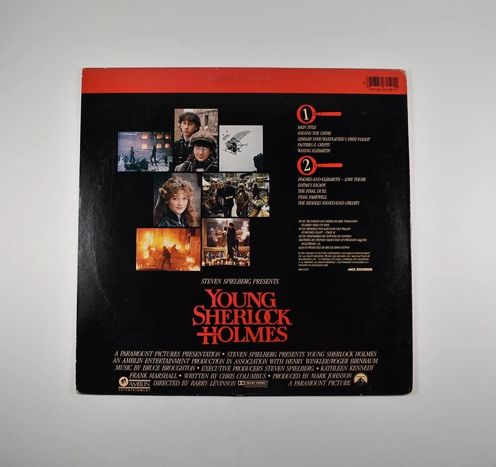 steven spielberg — Steven Spielberg Young Sherlock Autographed Signed Soundtrack LP Album BAS COA, изображение 2